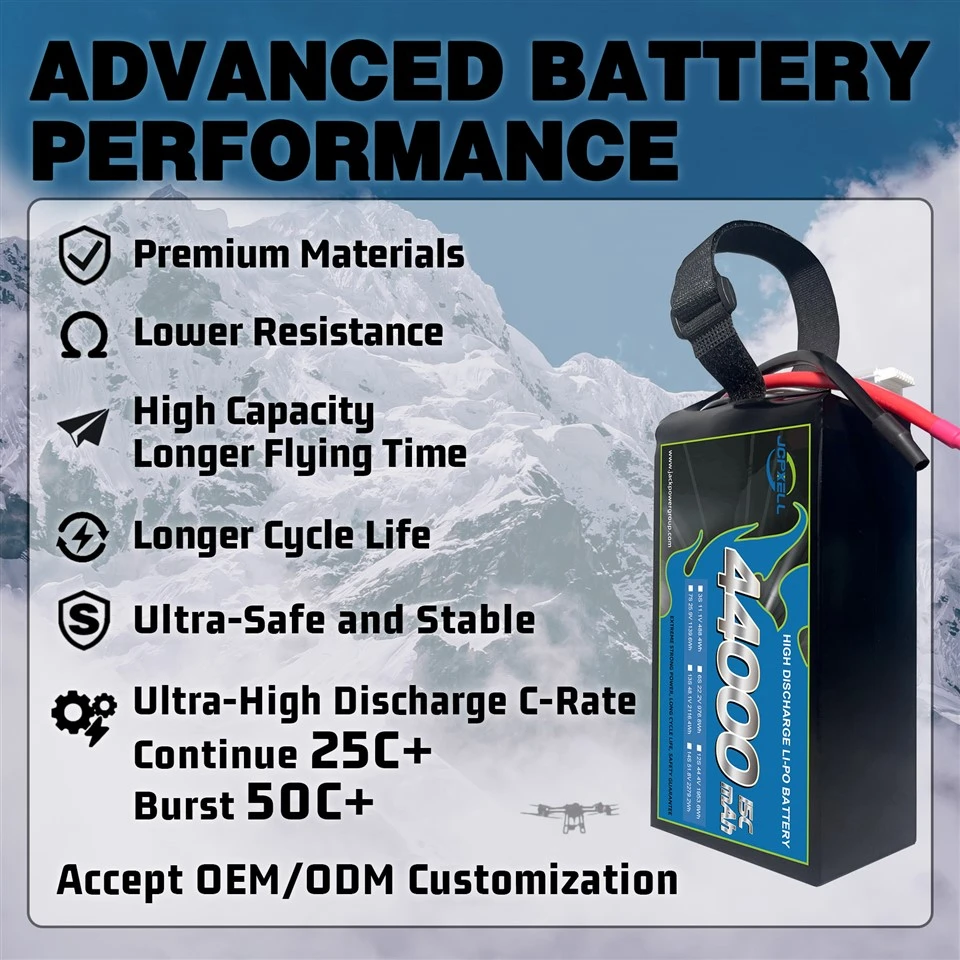 6S 44000 mAh LiPo drooni aku